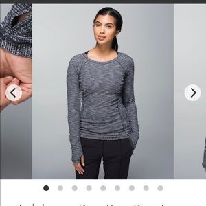 Lululemon Race Your Pace Long Sleeve 12 coco pique